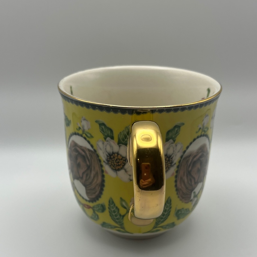 Anthropologie x Lou Rota “E” Elephant Mug with Gold Trim - Picture 5 of 14
